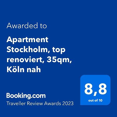 Apartment Stockholm, Top Renoviert, 35Qm, Koeln Nah Bergisch Gladbach Ngoại thất bức ảnh