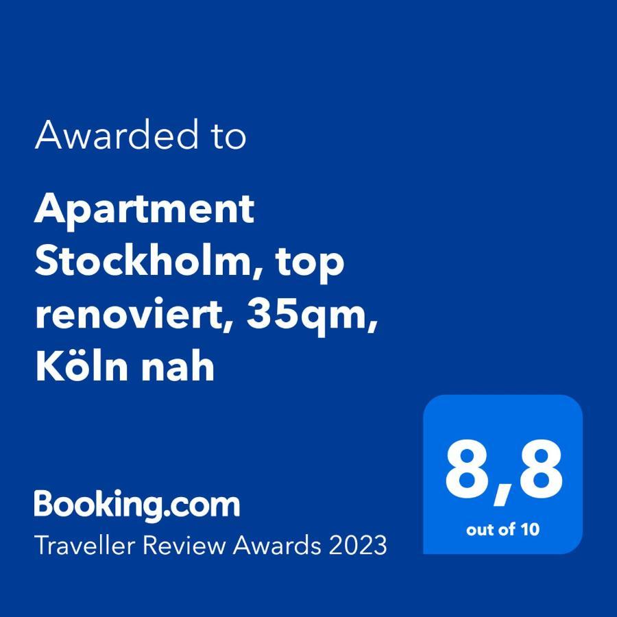 Apartment Stockholm, Top Renoviert, 35Qm, Koeln Nah Bergisch Gladbach Ngoại thất bức ảnh